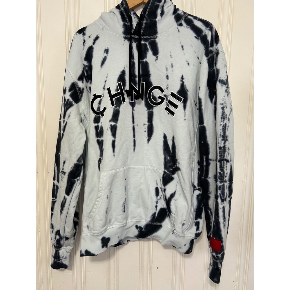 CHNGE Organic Cotton Tie Dye Hoodie XXL Graphic Sweatshirt Sustainable Eco